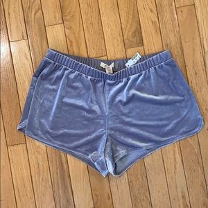 Silver velvet lounge short